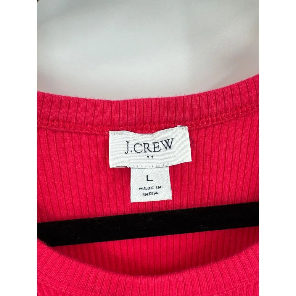 J. Crew Ribbed Knit Mixy Dress Pink Large